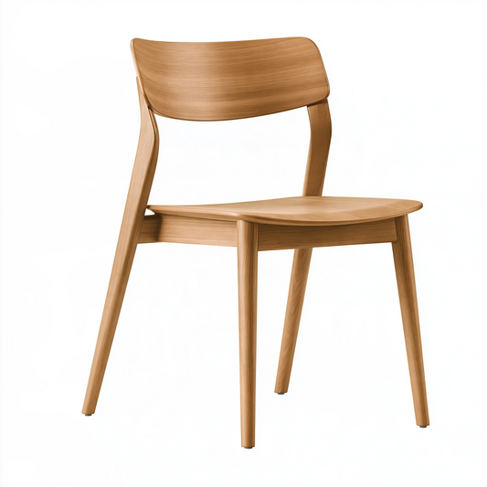 Chaise de salle à manger 52 x 54 x 78 cm en bois naturel style contemporain